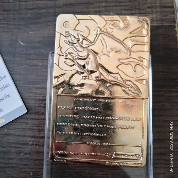 23K Gold Plated Trading Charizard Pokemon Card - Picture 4 of 7